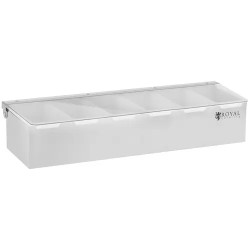 Royal Catering RCCBP 6 ainesosien säilytysjärjestelmä, 6 x 450 ml, ruostumaton teräs ja PP