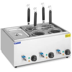 Royal Catering pastakeitin 3 x 6 5 l 3 000 W 4 koria ja GN 1 3 säiliö
