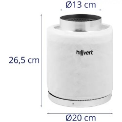 Aktiivihiilisuodatin 110-272 m³/h terästä 130 mm