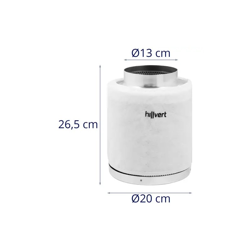 Aktiivihiilisuodatin 110-272 m³/h terästä 130 mm
