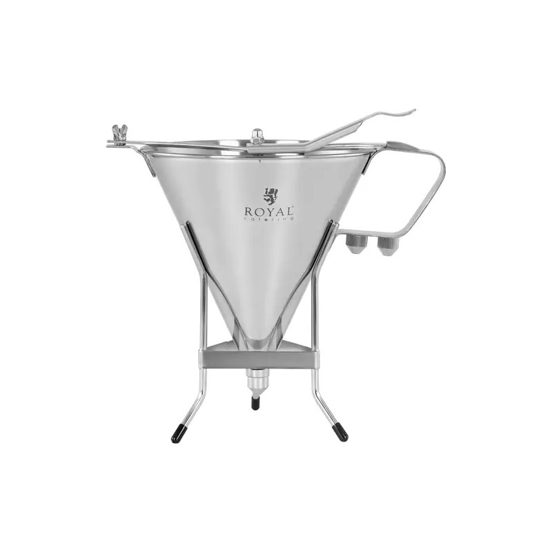 Royal Catering RCSD-11 täyttösuppilo 1,8 l ruostumaton teräs, 3 kärkeä