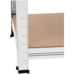 MSW Raskashylly 90 x 30 x 180 cm, 5 hyllyä, 175 kg kantavuus, harmaa, 2 kpl 19.25 kg