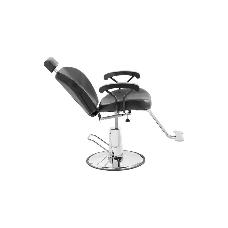 Kampaajatuoli PHYSA ILFORD BLACK, säädettävä korkeus 52-64 cm, pää- ja jalkatuki, musta