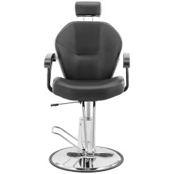 Kampaajatuoli PHYSA ILFORD BLACK, säädettävä korkeus 52-64 cm, pää- ja jalkatuki, musta