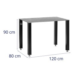 Hitsauspöytä 1000 kg, 119 x 79 cm, rei'itetty teräslevy, hiiliteräs