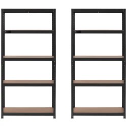 MSW Raskashylly 90 x 40 x 180 cm, musta, 2 kpl
