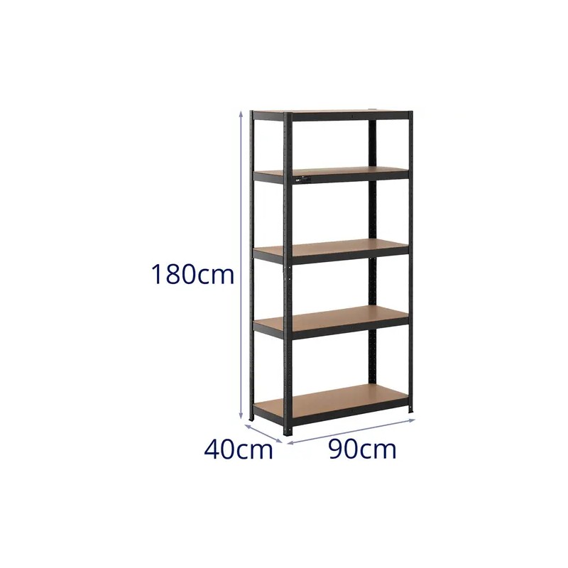 MSW Raskashylly 90 x 40 x 180 cm, musta, 2 kpl