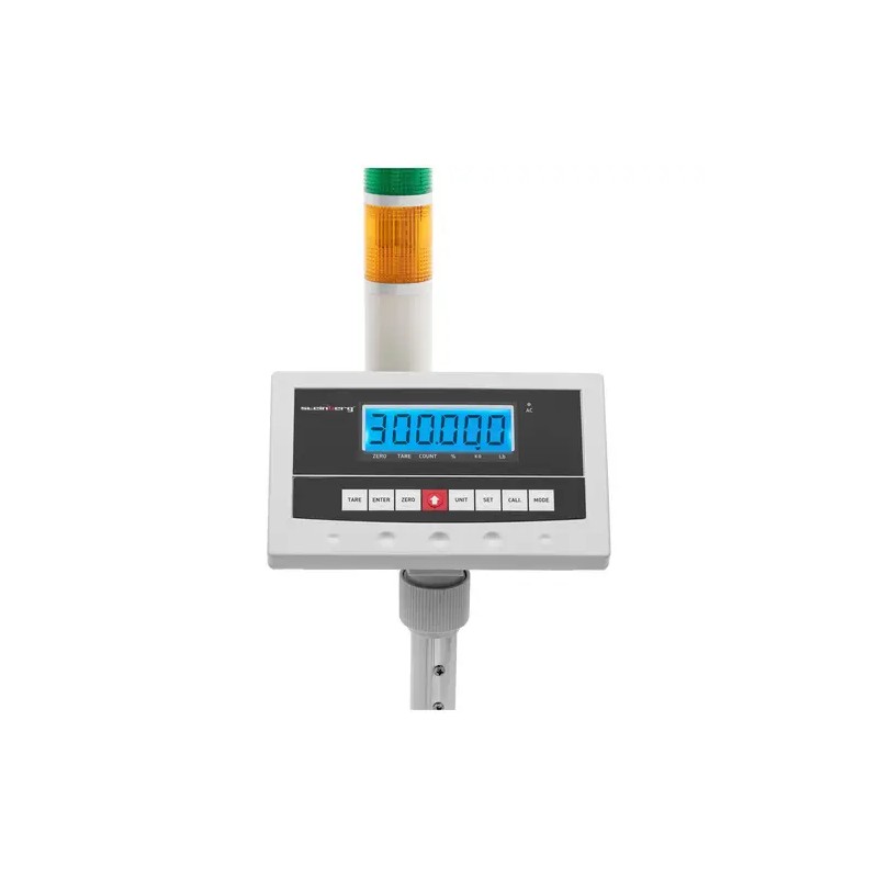 Tasivaaka 300 kg / 0,005 kg 40 x 50 cm LCD-näyttö ja varoitusvalo