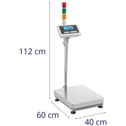 Tasivaaka 300 kg / 0,005 kg 40 x 50 cm LCD-näyttö ja varoitusvalo