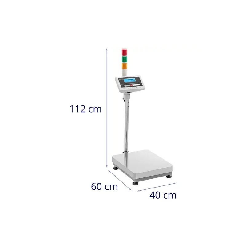Tasivaaka 300 kg / 0,005 kg 40 x 50 cm LCD-näyttö ja varoitusvalo