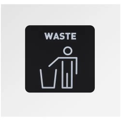 Ulsonix jäteastia 60 l, valkoinen, sekajäte-merkinnällä 4,6 kg