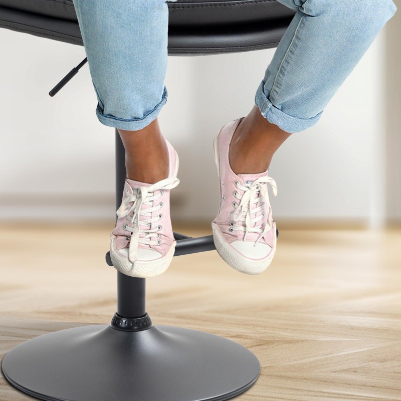 Tyylikäs Damar-baarijakkara keinonahalla, korkeussäädettävä ja pyörivä