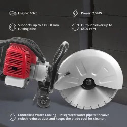 Bensiinikäyttöinen betonileikkuri 2500 W 120 mm leikkuussyvyys