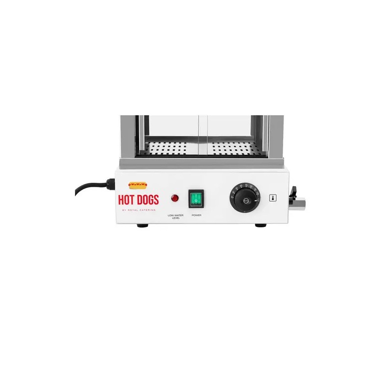 Royal Catering RCHW 1000H Hot Dog -lämmitin, 1000 W, 100 nakkia ja 25 sämpylää