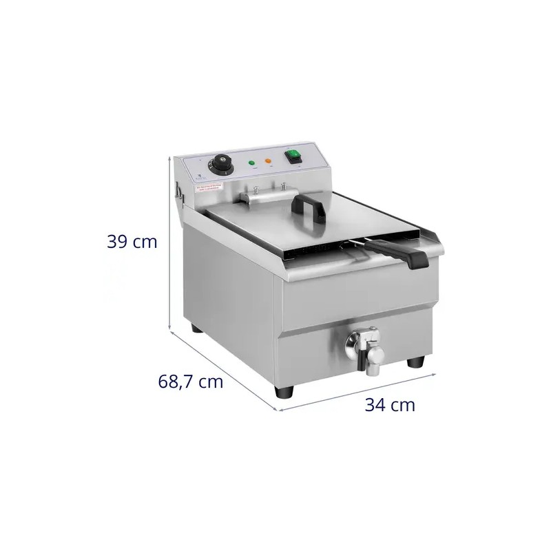 Royal Catering sähkökäyttöinen friteerausastia 16 l 3500 W poistohanalla