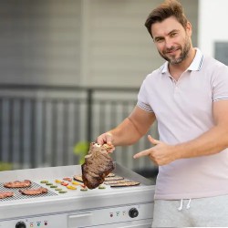 Royal Catering RCG 100G sähkögrillilevy 100 cm 2 x 3 200 W 53 kg