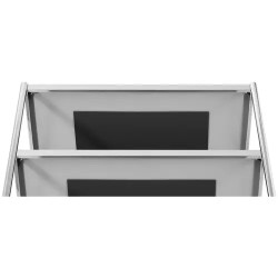 Royal Catering ruostumattomasta teräksestä valmistettu tarjoiluvaunu, 3 hyllyä, 84,5 x 52,5 x 80 cm