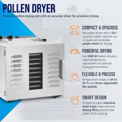 Wiesenfield siitepölynkuivain 1000 W 53 l 10 tasoa
