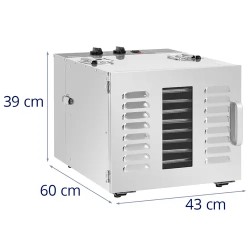 Wiesenfield siitepölynkuivain 1000 W 53 l 10 tasoa
