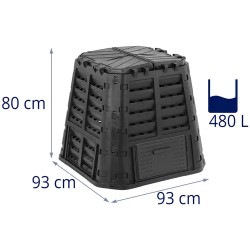 Puutarhakomposti 480 l, polypropeeni
