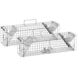 Eläinloukku 65 x 17 x 20 cm 2 kpl ritilä 25 x 25 mm