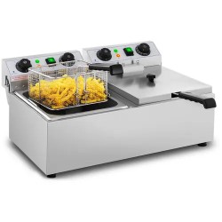 Royal Catering RCTF 10DB sähköinen kaksoisfriteeraaja 2 x 10 l 6400 W ajastimella