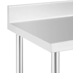 Royal Catering ruostumattomasta teräksestä valmistettu työpöytä pyörillä 60 x 80 cm