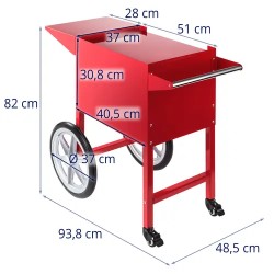 Royal Catering RCPT-16E popcorn-vaunu, 51 x 37 cm, punainen