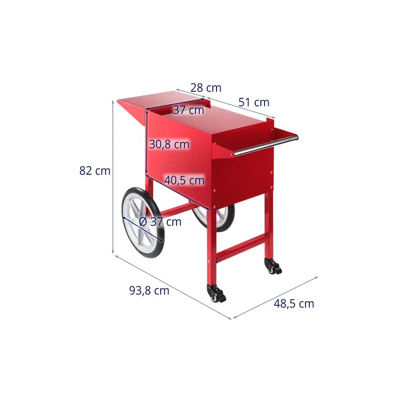 Royal Catering RCPT-16E popcorn-vaunu, 51 x 37 cm, punainen