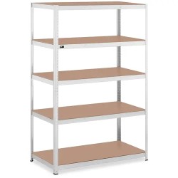 MSW metallihylly 120 x 60 x 180 cm 5 hyllyä harmaa 19 15 kg