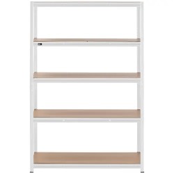 MSW metallihylly 120 x 60 x 180 cm, 5 hyllyä, harmaa 19.15 kg