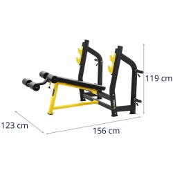 Gymrex GR-MG51 hantelpöytä 135 kg 1080 x 270 mm