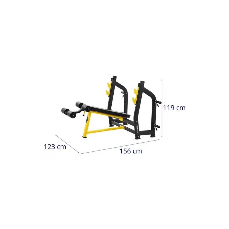 Gymrex GR-MG51 hantelpöytä 135 kg 1080 x 270 mm
