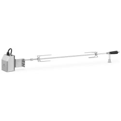 Royal Catering moottoroitu grillivarras 140 cm ruostumaton teräs