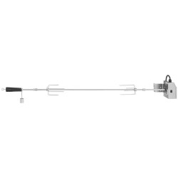 Royal Catering moottoroitu grillivarras 140 cm, ruostumaton teräs