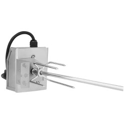 Royal Catering moottoroitu grillivarras 140 cm, ruostumaton teräs