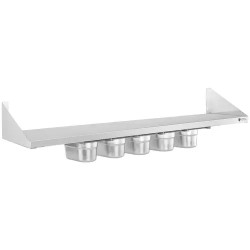 Royal Catering RCWR 5 GN1 9 maustehylly 90 x 30 cm 5 kpl 1 9 GN säiliötä ruostumaton teräs