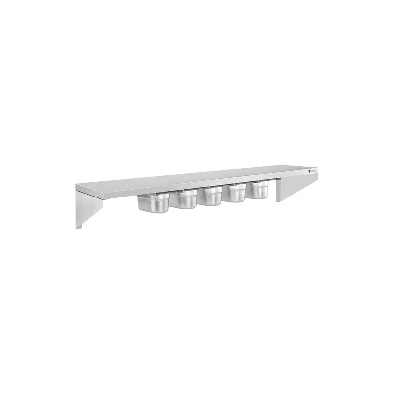 Royal Catering RCWR-5 GN1/9 maustehylly 90 x 30 cm, 5 kpl 1/9 GN-säiliötä, ruostumaton teräs