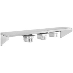 Royal Catering RCWR-5 GN1/9 maustehylly 90 x 30 cm, 5 kpl 1/9 GN-säiliötä, ruostumaton teräs