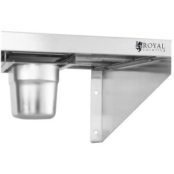 Royal Catering RCWR-5 GN1/9 maustehylly 90 x 30 cm, 5 kpl 1/9 GN-säiliötä, ruostumaton teräs