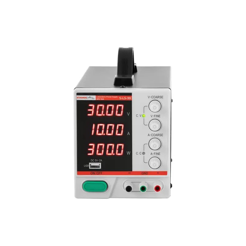 Stamos Soldering S-LS-99 laboratorian virtalähde 0–30 V 0–10 A 300 W USB