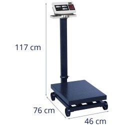 Steinberg Systems SBS-PF-600/100 alustavaaka 600 kg / 0,1 kg 40 x 30 cm pyörillä 22 kg