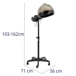 Hiushöyrytin jalustalla 750 W 0,75 l ajastimella