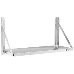Royal Catering RC BFWH8030 taitettava seinähylly ruostumaton teräs 80 x 30 cm