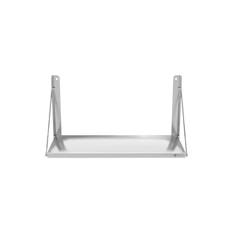 Royal Catering RC-BFWH8030 taitettava seinähylly ruostumaton teräs 80 x 30 cm