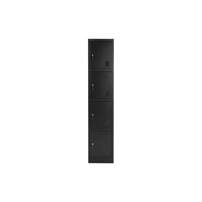 Fromm & Starck 4-lokeroinen lukittava teräskaappi, harmaa/antrasiitti, 80 kg