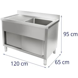 Royal Catering RCHS-1200WS tiskiallaskaappi 120 x 65 cm terästä