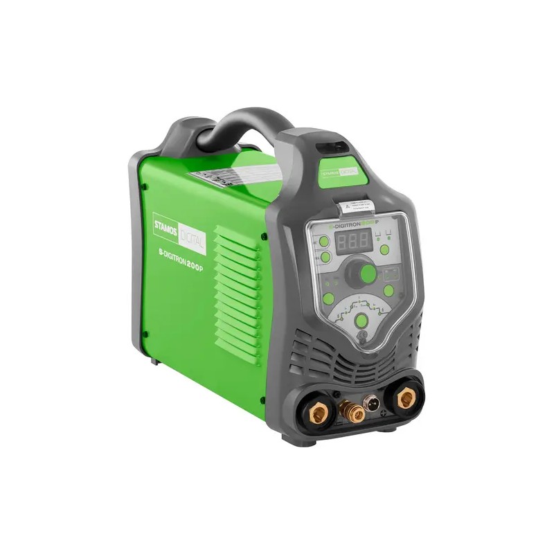 Stamos Eco S-DIGITRON 200P TIG-hitsaussetti 200 A 230 V ja Carbonic-hitsauskypärä 15,4 kg