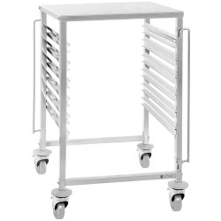 Royal Catering ruokavaunu ruostumattomasta teräksestä 6 x GN 2 1 kantavuus 90 kg