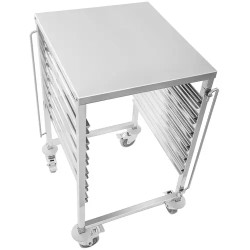 Royal Catering ruokavaunu ruostumattomasta teräksestä, 6 x GN 2/1, kantavuus 90 kg